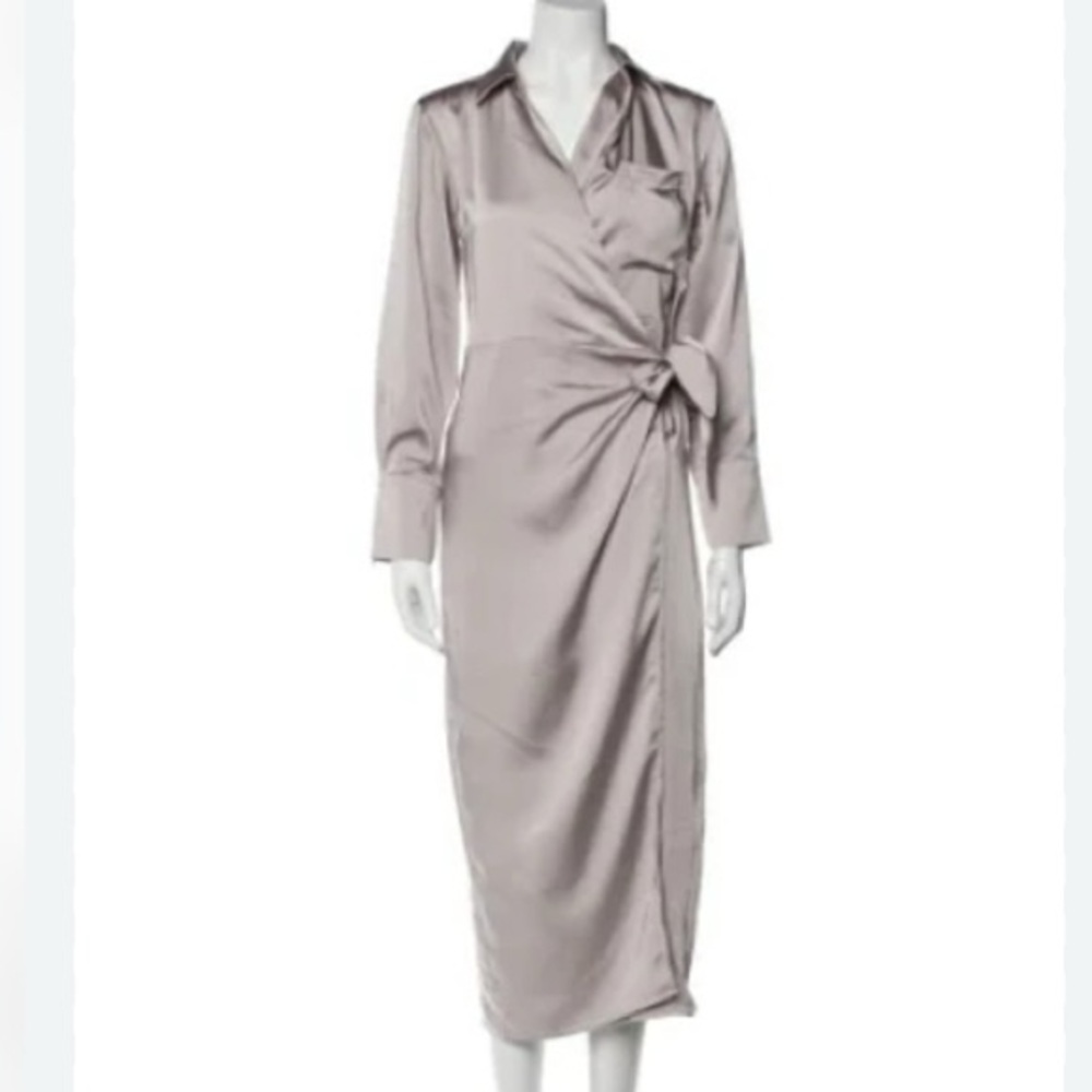 Jason Wu‎ Elegant Satin Wrap NWOT Dress XS